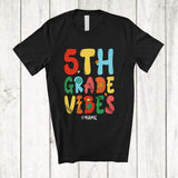 MacnyStore - Personalized Custom Name 5th Grade Vibes; Joyful First Day Of School 5th Grade Students T-Shirt