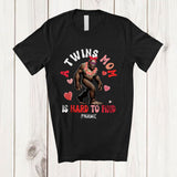 MacnyStore - Personalized Custom Name A Twins Mom Is Hard To Find; Adorable Mother's Day Bigfoot Flowers T-Shirt