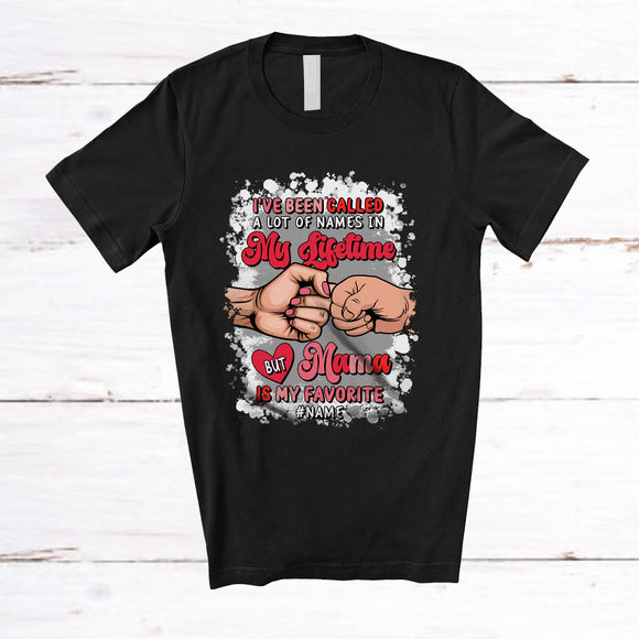 MacnyStore - Personalized Custom Name A lot Of Names Mama Is My Favorite; Amusing Mother's Day Hands Family T-Shirt