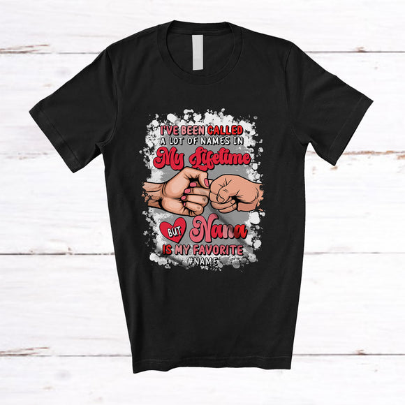 MacnyStore - Personalized Custom Name A lot Of Names Nana Is My Favorite; Amusing Mother's Day Hands Family T-Shirt