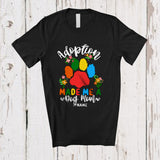 MacnyStore - Personalized Custom Name Adoption Made Me a Dog Mom; Lovely Mother's Day Paw Flowers T-Shirt