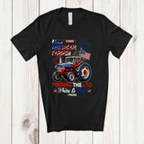 MacnyStore - Personalized Custom Name All American Farmer; Awesome 4th Of July Tractor; Farmer Patriotic T-Shirt