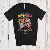 MacnyStore - Personalized Custom Name All The Pretty Girls Walk Like This; Colorful Softball Catcher Player Team T-Shirt