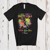 MacnyStore - Personalized Custom Name All The Pretty Girls Walk Like This; Colorful Tennis Player Team T-Shirt