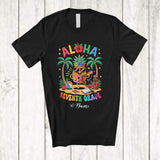 MacnyStore - Personalized Custom Name Aloha Seventh Grade; Joyful Summer Hawaiian Pineapple Playing Ukulele T-Shirt
