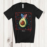 MacnyStore - Personalized Custom Name American Flag Coquette Avocado; Lovely 4th July Fruit Vegan; Patriotic T-Shirt