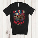 MacnyStore - Personalized Custom Name American Hooker; Amazing 4th Of July Vintage US Flag Grouper; Fishing T-Shirt