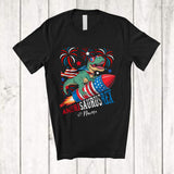 MacnyStore - Personalized Custom Name Amerisaurusrex; Joyful 4th Of July T-Rex Riding Firecracker; Patriotic T-Shirt