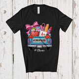 MacnyStore - Personalized Custom Name Assistant Teacher Collection; Joyful Back To School Teacher On Truck T-Shirt