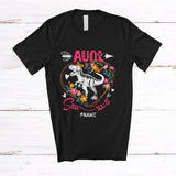 MacnyStore - Personalized Custom Name Aunt Saurus; Happy Mother's Day T-Rex In Flowers Heart Shape; Family T-Shirt
