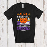 MacnyStore - Personalized Custom Name Aunt Wait Patiently; Lovely Pregnancy Mother's Day Halloween Family T-Shirt