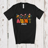 MacnyStore - Personalized Custom Name Aunt; Lovely Mother's Day Flower Floral Aunt; Proud Family Group T-Shirt