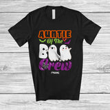 MacnyStore - Personalized Custom Name Auntie Of The Boo Crew; Adorable Halloween Boo Ghost; Family T-Shirt