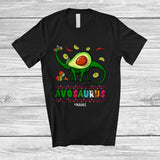 MacnyStore - Personalized Custom Name Avosaurus; Lovely Cinco De Mayo Mexican Avocado T-Rex; Vegan T-Shirt