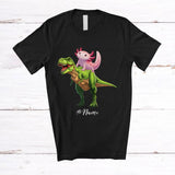 MacnyStore - Personalized Custom Name Axolotl Riding T-Rex; Adorable Axolotl Animal Lover; Family Group T-Shirt