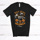 MacnyStore - Personalized Custom Name Baa Yeah It's Halloween; Scary Skeleton Goat Cosplay; Farm Farmer T-Shirt