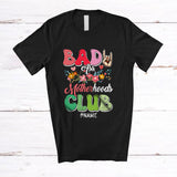 MacnyStore - Personalized Custom Name Bad Ass Motherhoods Club; Proud Mother's Day Flower Rock Hand Sign T-Shirt