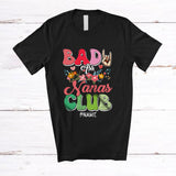 MacnyStore - Personalized Custom Name Bad Ass Nanas Club; Proud Mother's Day Flowers Rock Hand Sign T-Shirt