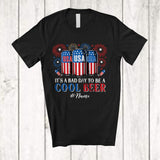 MacnyStore - Personalized Custom Name Bad Day To Be A Cool Beer; Proud 4th Of July Beer; Drinking Patriotic T-Shirt
