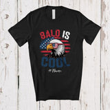 MacnyStore - Personalized Custom Name Bald Is Cool; Amazing 4th of July Day American Flag Eagle Patriotic T-Shirt