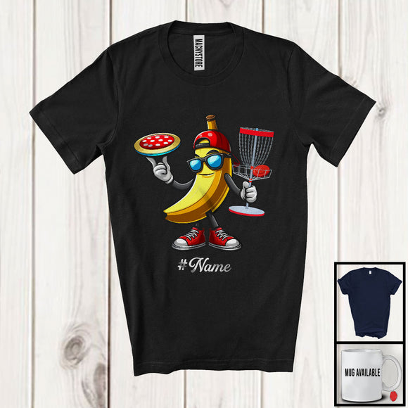 MacnyStore - Personalized Custom Name Banana Playing Disc Golf, Lovely Fruit Vegan Disc Golf Sport Player T-Shirt