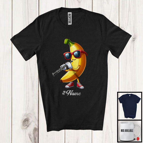 MacnyStore - Personalized Custom Name Banana Playing Oboe, Lovely Fruit Vegan Oboe Musical Instrument T-Shirt