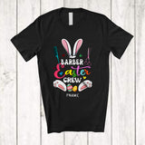 MacnyStore - Personalized Custom Name Barber Easter Crew; Adorable Easter Bunny Ears; Family T-Shirt