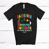 MacnyStore - Personalized Custom Name Bartender Summer Recharge; Proud Last Day Of School Low Battery T-Shirt