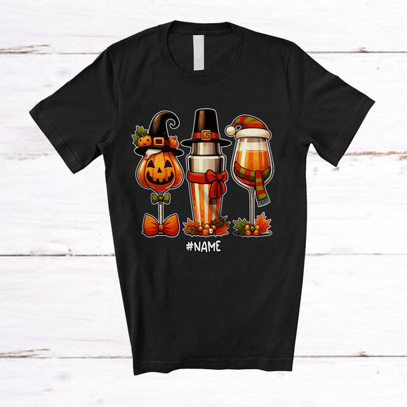 MacnyStore - Personalized Custom Name Bartender; Lovely Halloween Thanksgiving Autumn Proud Jobs Squad T-Shirt