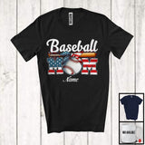 MacnyStore - Personalized Custom Name Baseball Mom, Proud 4th Of July USA Flag Headband, Patriotic Family T-Shirt