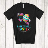 MacnyStore - Personalized Custom Name Basketball Easter; Colorful Easter Egg Playing Custom Name Sport Player T-Shirt