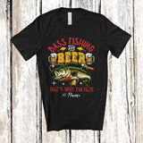 MacnyStore - Personalized Custom Name Bass Fishing And Beer; Humorous Drinking Fishing; Fisherman Drunker T-Shirt