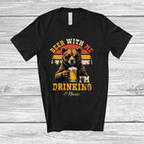 MacnyStore - Personalized Custom Name Beer With Me I'm Drinking; Amazing Father's Day Bear; Vintage Retro T-Shirt