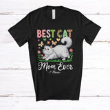 MacnyStore - Personalized Custom Name Best Cat Mom Ever; Amazing Mother's Day Cat Butterflies; Family T-Shirt