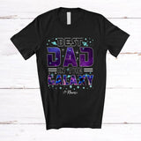 MacnyStore - Personalized Custom Name Best Dad Galaxy; Joyful Birthday Father's Day Dad Space; Family T-Shirt