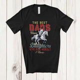 MacnyStore - Personalized Custom Name Best Dads Daughters Ride Horses; Joyful Father's Day Horse Riding T-Shirt