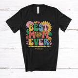 MacnyStore - Personalized Custom Name Best Mom Ever; Amazing Mother's Day Flowers Leopard Heart; Family T-Shirt
