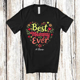 MacnyStore - Personalized Custom Name Best Mommy Ever; Amazing Mother's Day Flowers Heart; Family T-Shirt