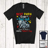 MacnyStore - Personalized Custom Name Best Papa Ever Just Ask, Adorable Father's Day Elephant, Family T-Shirt