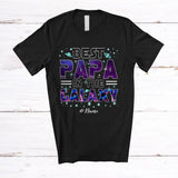 MacnyStore - Personalized Custom Name Best Papa Galaxy; Joyful Birthday Father's Day Dad Space; Family T-Shirt