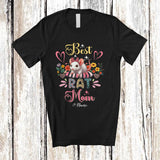 MacnyStore - Personalized Custom Name Best Rat Mom; Lovely Mother's Day Leopard Floral Rat; Family T-Shirt