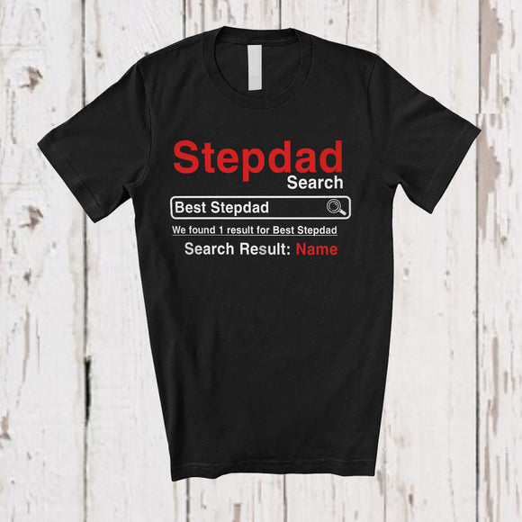 MacnyStore - Personalized Custom Name Best Stepdad Found; Awesome Father's Day Search Tools Stepdad; Family T-Shirt