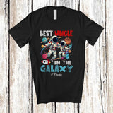 MacnyStore - Personalized Custom Name Best Uncle in the Galaxy; Amazing Father's Day Astronaut Space T-Shirt