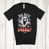 MacnyStore - Personalized Custom Name Big Boo Energy; Humorous Halloween Costume Boo Ghost; Family T-Shirt