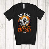 MacnyStore - Personalized Custom Name Big Boo Energy; Humorous Halloween Moon Boo Ghost; Family T-Shirt