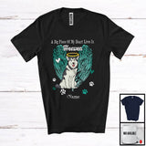 MacnyStore - Personalized Custom Name Big Piece Of Heart In Heaven, Lovely Memories Husky Lover T-Shirt