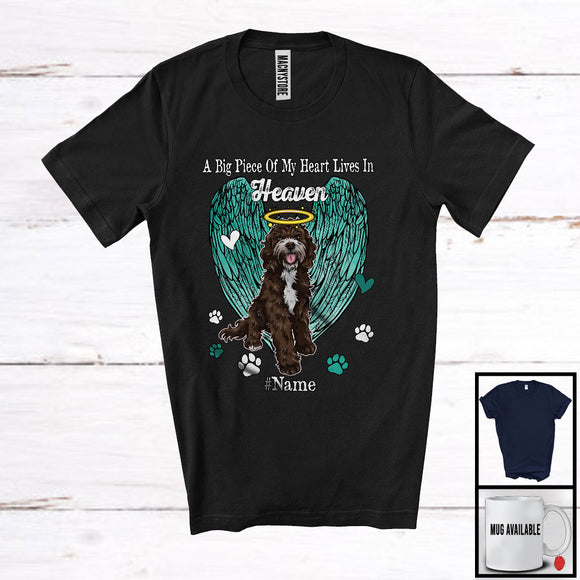 MacnyStore - Personalized Custom Name Big Piece Of Heart In Heaven, Lovely Memories Sproodle Lover T-Shirt