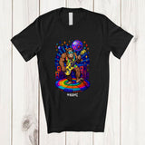 MacnyStore - Personalized Custom Name Bigfoot Disco Sunglasses Playing Rock Guitar; Joyful Guitarist Music T-Shirt
