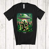 MacnyStore - Personalized Custom Name Bigfoot Leprechaun UFO; Joyful St. Patrick's Day Stolen Bigfoot Shamrock T-Shirt