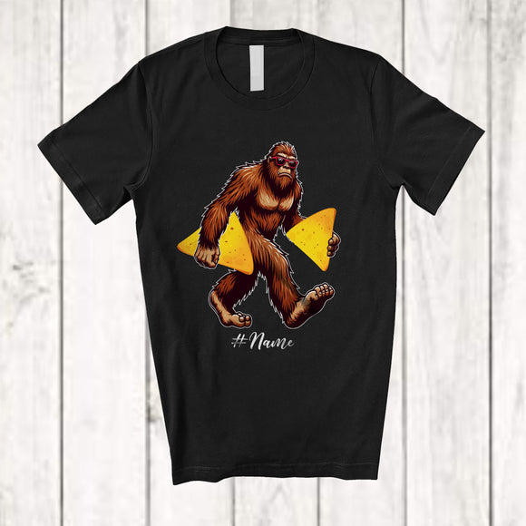 MacnyStore - Personalized Custom Name Bigfoot Stolen Nacho; Humorous Cinco de Mayo Bigfoot Mexican T-Shirt